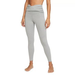 Nike Women's Yoga Dots Twist 7/8 Capri Tights Particle Grey